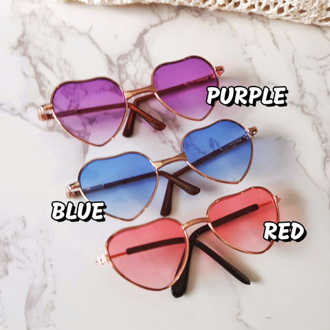 Plush Doll Heart Glasses Accessory