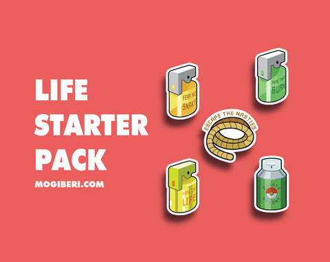 Pokemon Life Starter Pack Stickers