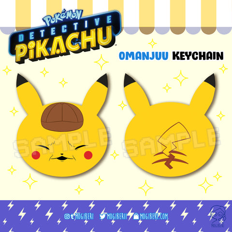 Pokemon Detective Pikachu Omanjuu Keychain