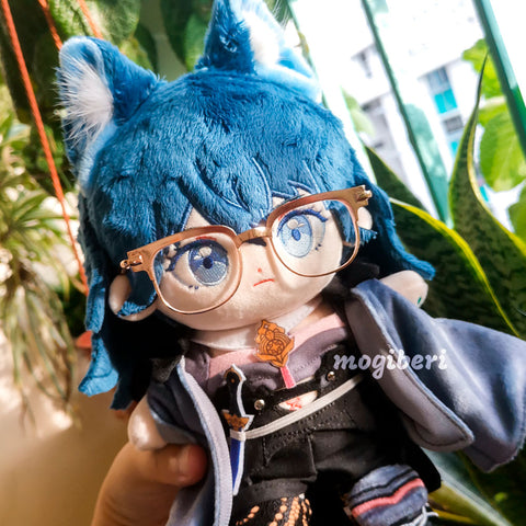 Plush Doll Half-Rim Glasses Accessory