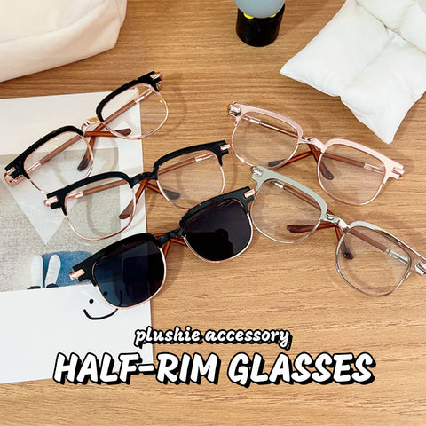 Plush Doll Half-Rim Glasses Accessory